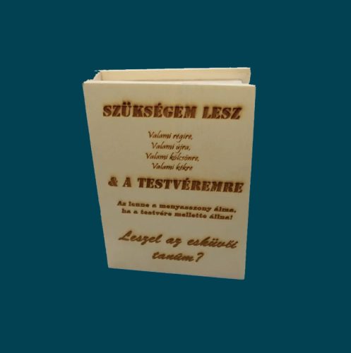 Tanúfelkérő könyves doboz (Tesós)